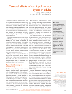 Cerebral effects of cardiopulmonary bypass in adults