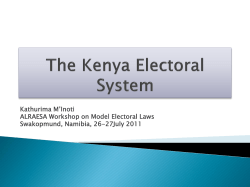 The Kenya Electoral System