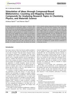 Stimulation of Ideas through Compound‐Based Bibliometrics