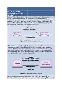 4.1 ELECTRONİC PAYMENT SYSTEMS