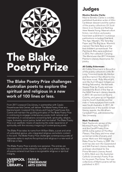 The Blake Poetry Prize