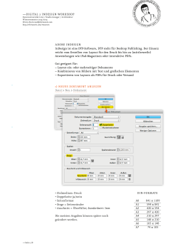 Erste Schritte mit InDesign