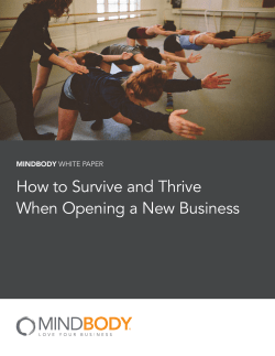 How to Survive and Thrive When Opening a New Business