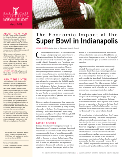 The Economic Impact of the Super Bowl in Indianapolis