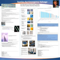 The Absorbency of Micro-Denier Textiles, And other Standard