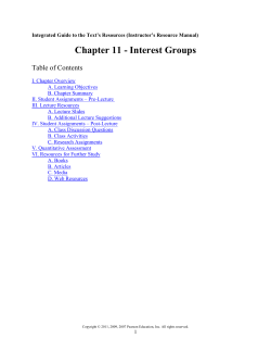 Ch. 11 Interest Groups – Edwards