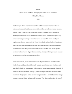Elwha River Management and Cultural Values