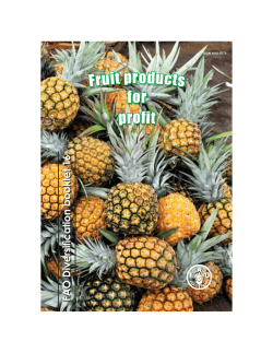 Fruit products for profit - Food and Agriculture Organization of the