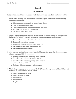 Exam 3 - Creighton Biology