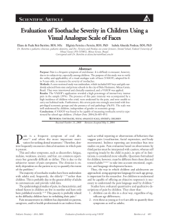 Evaluation of Toothache Severity in Children Using a Visual