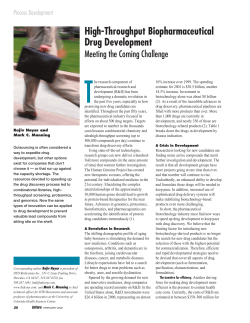 High-Throughput Biopharmaceutical Drug Development