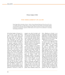 Pnina Galpaz-Feller THE EMBALMMENT OF JACOB