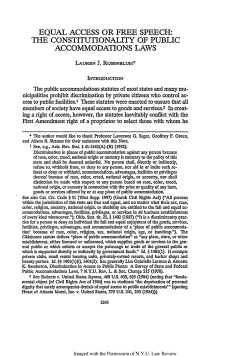 Equal Access or Free Speech - New York University Law Review