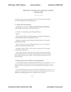 MOTOR VEHICLES (SPEED LIMIT) RULES 1989