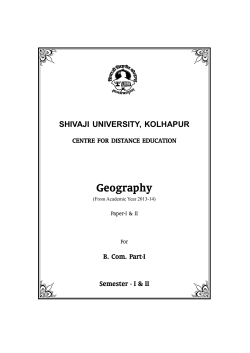 B.Com Part I Geography