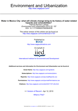 Environment and Urbanization