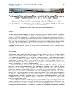 The impact of inter-union conflicts on industrial harmony: The case