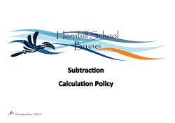 Subtraction - Hornbill School Website