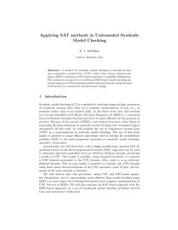 Applying SAT methods in Unbounded Symbolic Model Checking