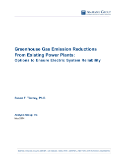 Greenhouse Gas Emission Reductions From