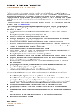 Sibanye: Report of the Risk Committee 2016