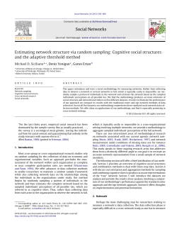 Cognitive social structures and the adaptive threshold method