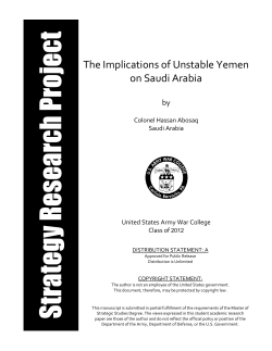 The Implications of Unstable Yemen on Saudi Arabia