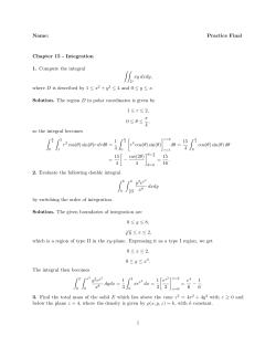 Practice Final Solutions