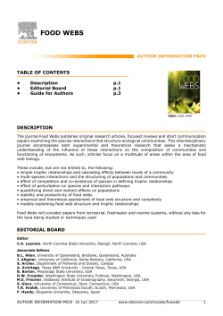 FOOD WEBS - Elsevier