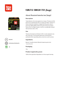ROASTED BANCHA TEA (bags)