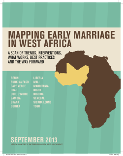 Mapping Early MarriagE in WEst africa