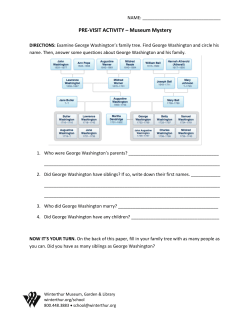 PRE-VISIT ACTIVITY &ndash; Museum Mystery