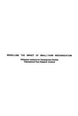Modeling the Impact of Small Farm Mechanization