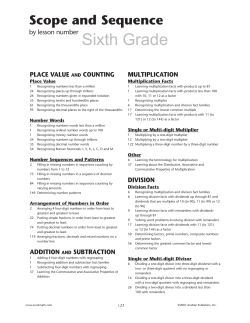 Sixth Grade - Excel Math