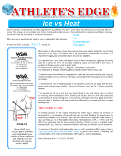 Ice vs. Heat - Waterloo Sports Medicine