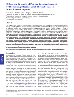 Article Differential Strengths of Positive Selection