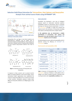 Selective Solid Phase Extraction for Tetracyclines, their Epimers and
