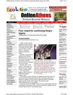 Four noted for continuing King`s legacy