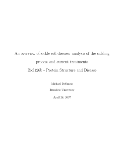 An overview of sickle cell disease: analysis of the sickling process