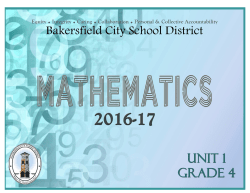 UNIT 1 &ndash; Grade 4