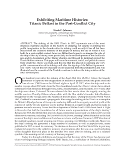 Exhibiting Maritime Histories: Titanic Belfast in the Post