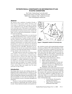 PETROPHYSICAL CONSTRAINTS ON DEFORMATION