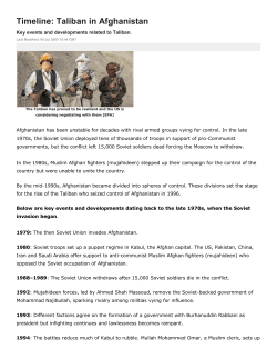 Timeline: Taliban in Afghanistan