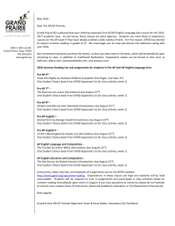 2016 Summer Reading Parent Letter