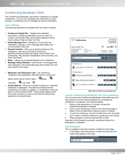 meet-me conferencing moderator