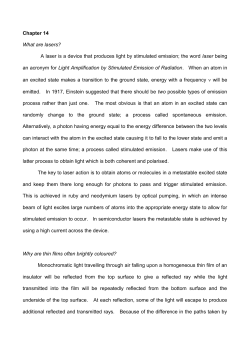 Chapter 14 What are lasers?