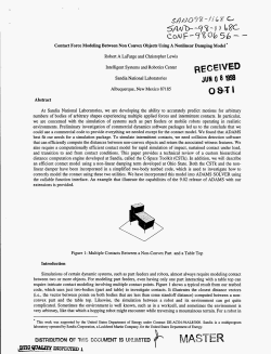 Contact Force Modeling Between Non Convex Objects