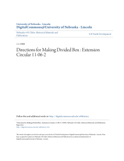 Directions for Making Divided Box : Extension Circular 11-06-2
