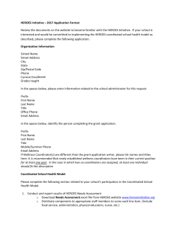 HEROES Initiative &ndash; 2017 Application Format Review the