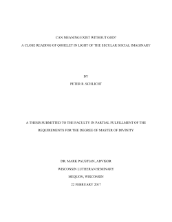 CAN MEANING EXIST WITHOUT GOD? A CLOSE READING OF